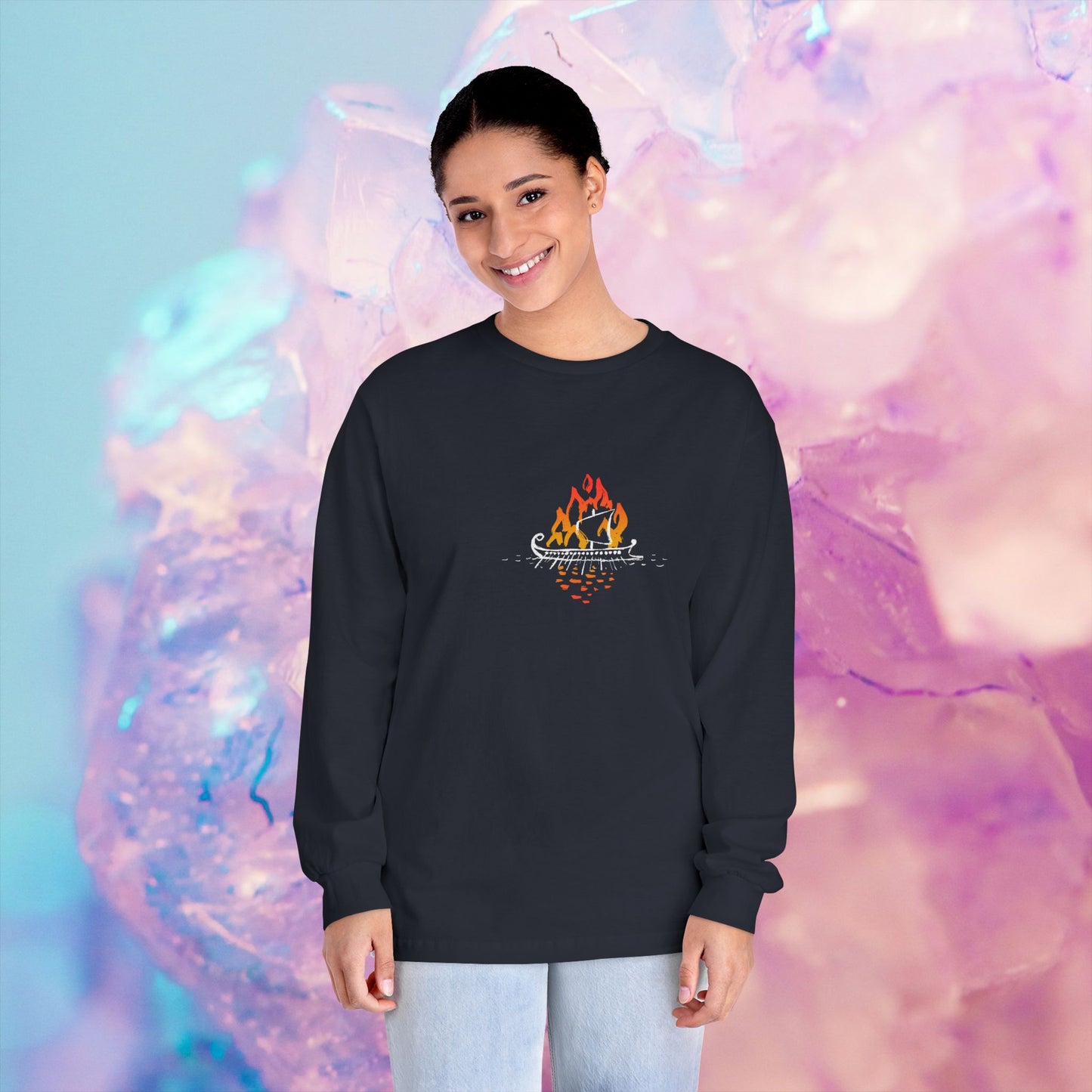 Long-Sleeve Boat-Burning Tee