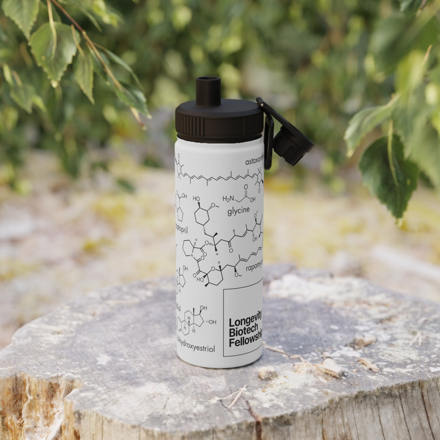 ITP Stainless Steel Water Bottle, 18 oz, White