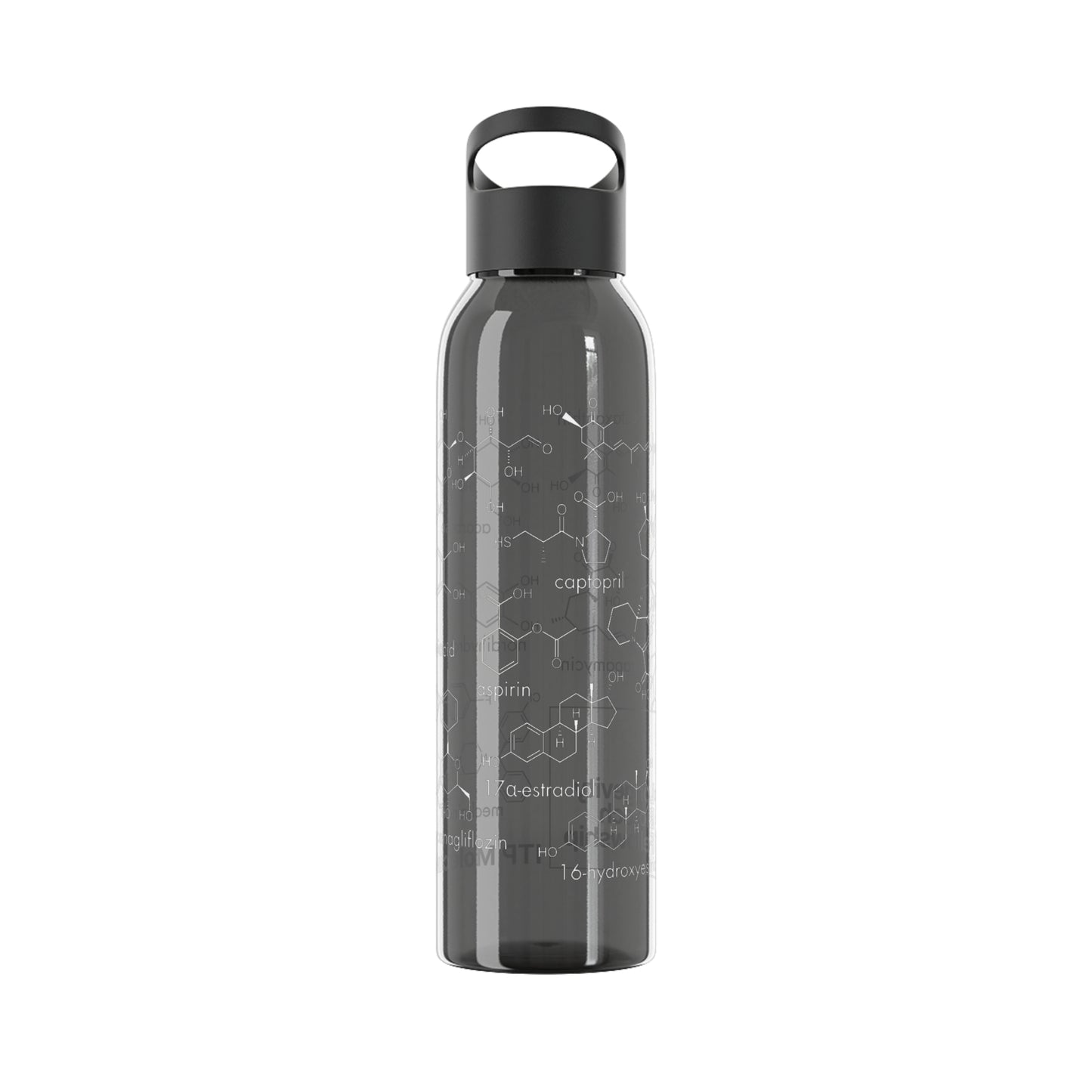 ITP Clear Water Bottle, Black or White, 21.9 oz