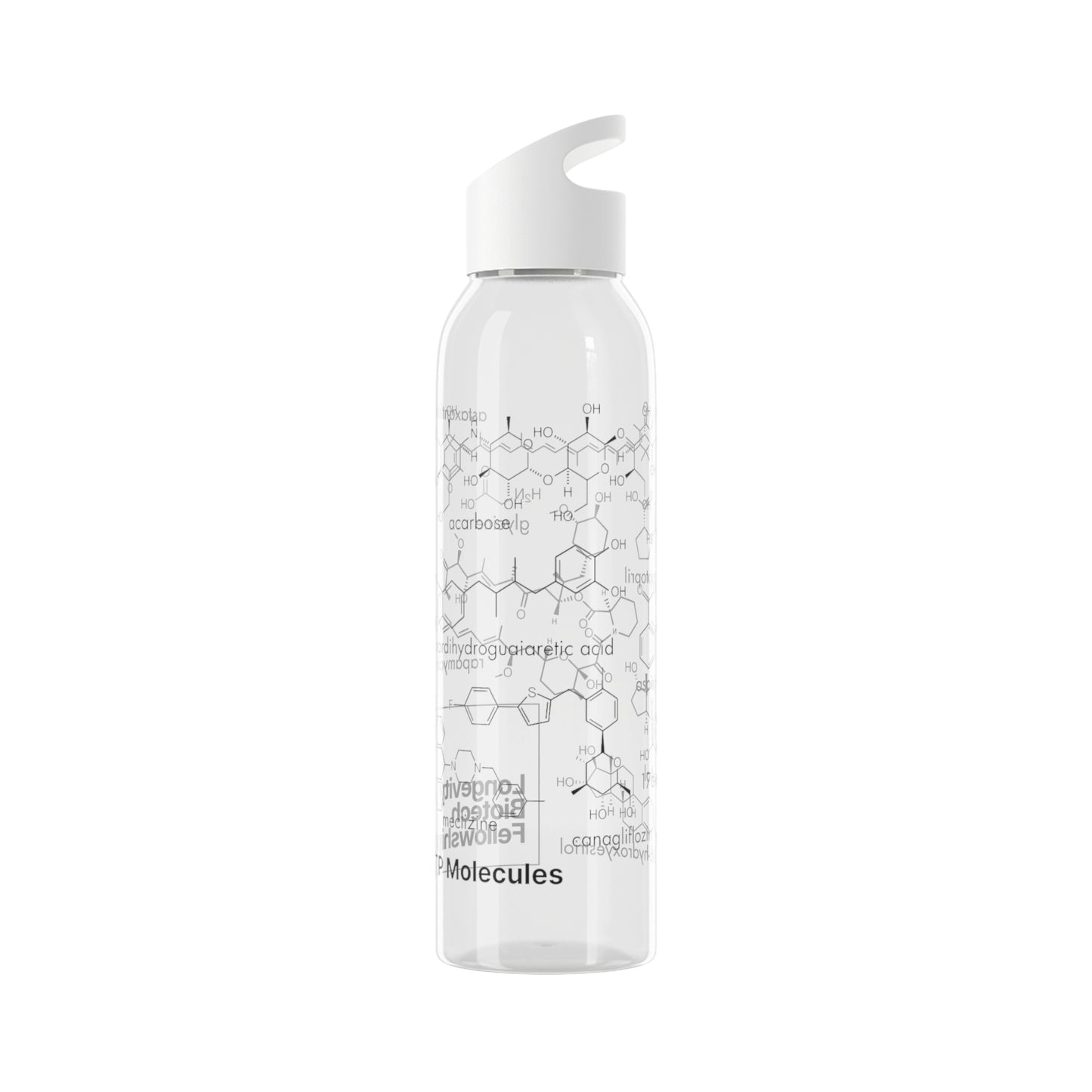 ITP Clear Water Bottle, Black or White, 21.9 oz