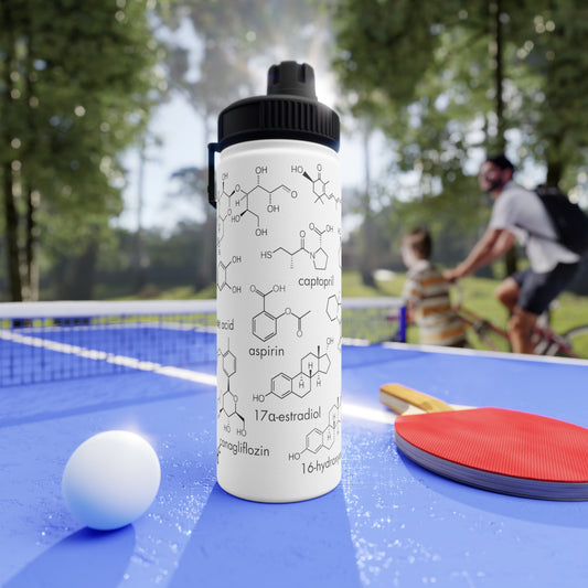 ITP Stainless Steel Water Bottle, 18 oz, White