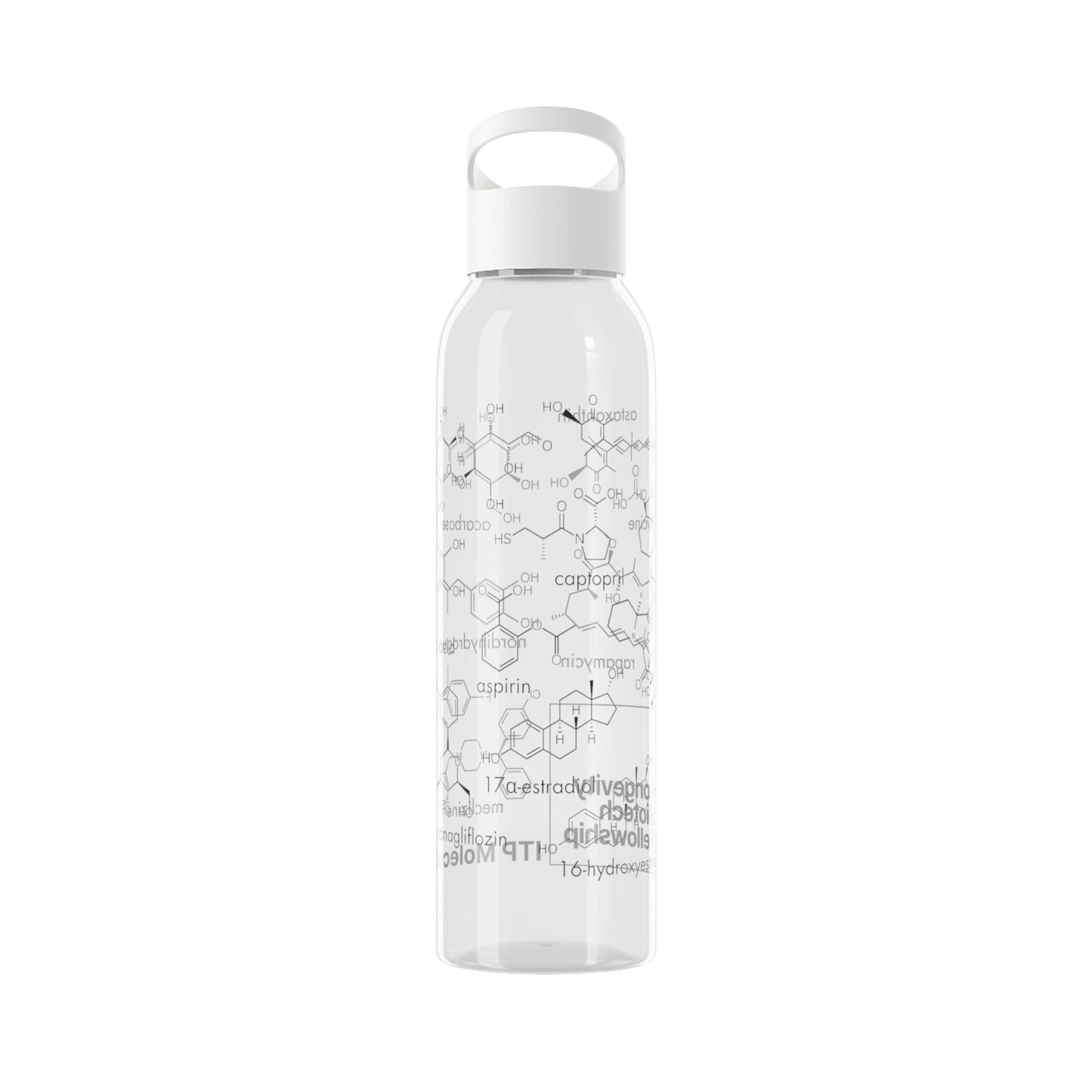 ITP Clear Water Bottle, Black or White, 21.9 oz