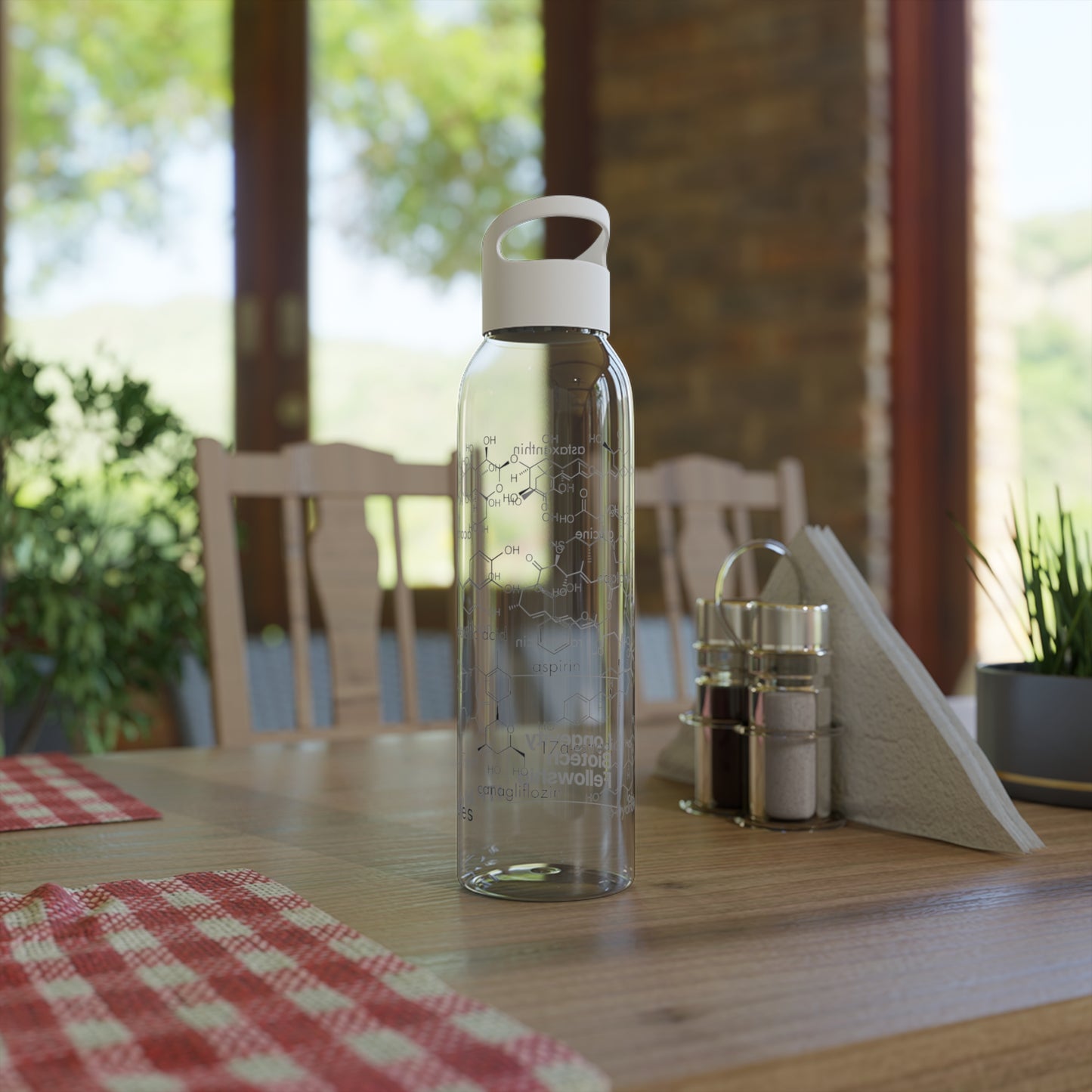 ITP Clear Water Bottle, Black or White, 21.9 oz