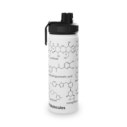 ITP Stainless Steel Water Bottle, 18 oz, White