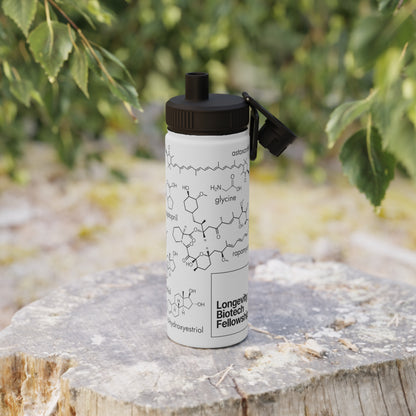 ITP Stainless Steel Water Bottle, 18 oz, White