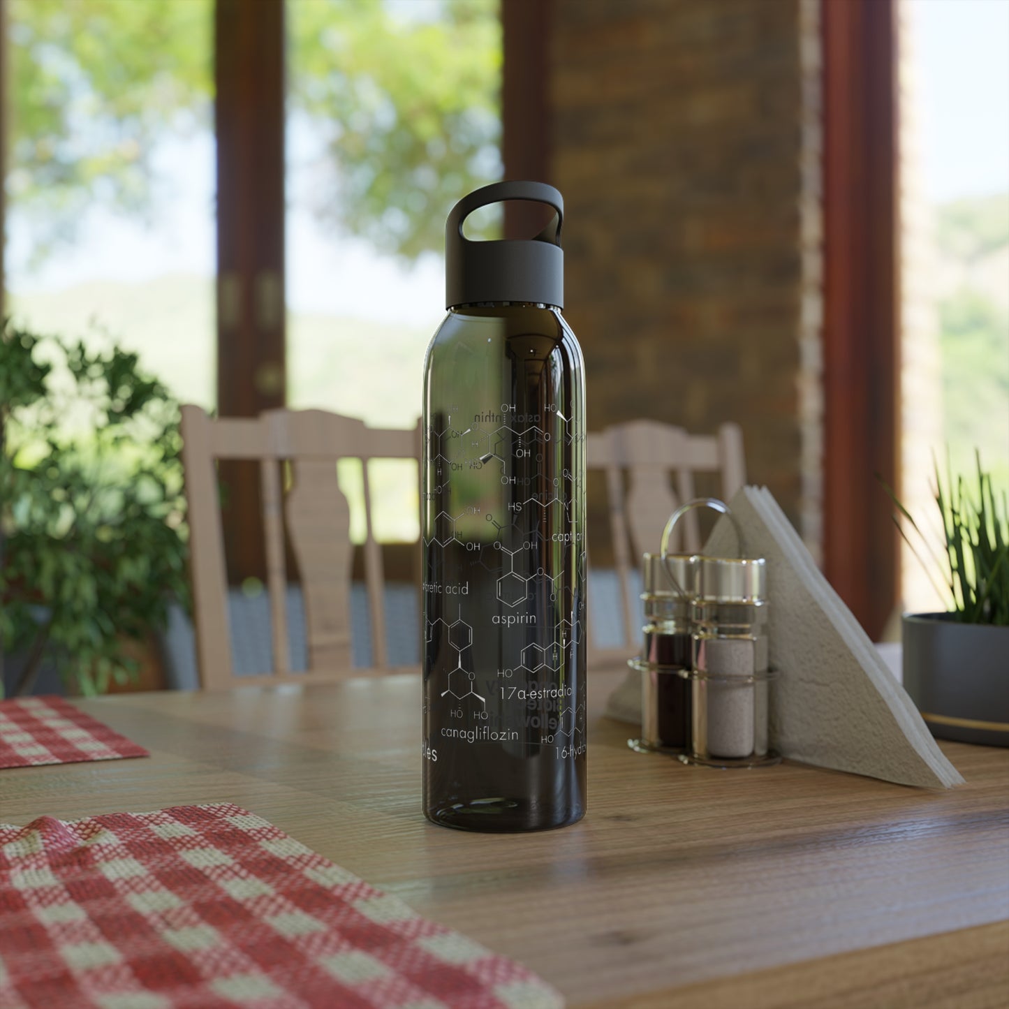 ITP Clear Water Bottle, Black or White, 21.9 oz