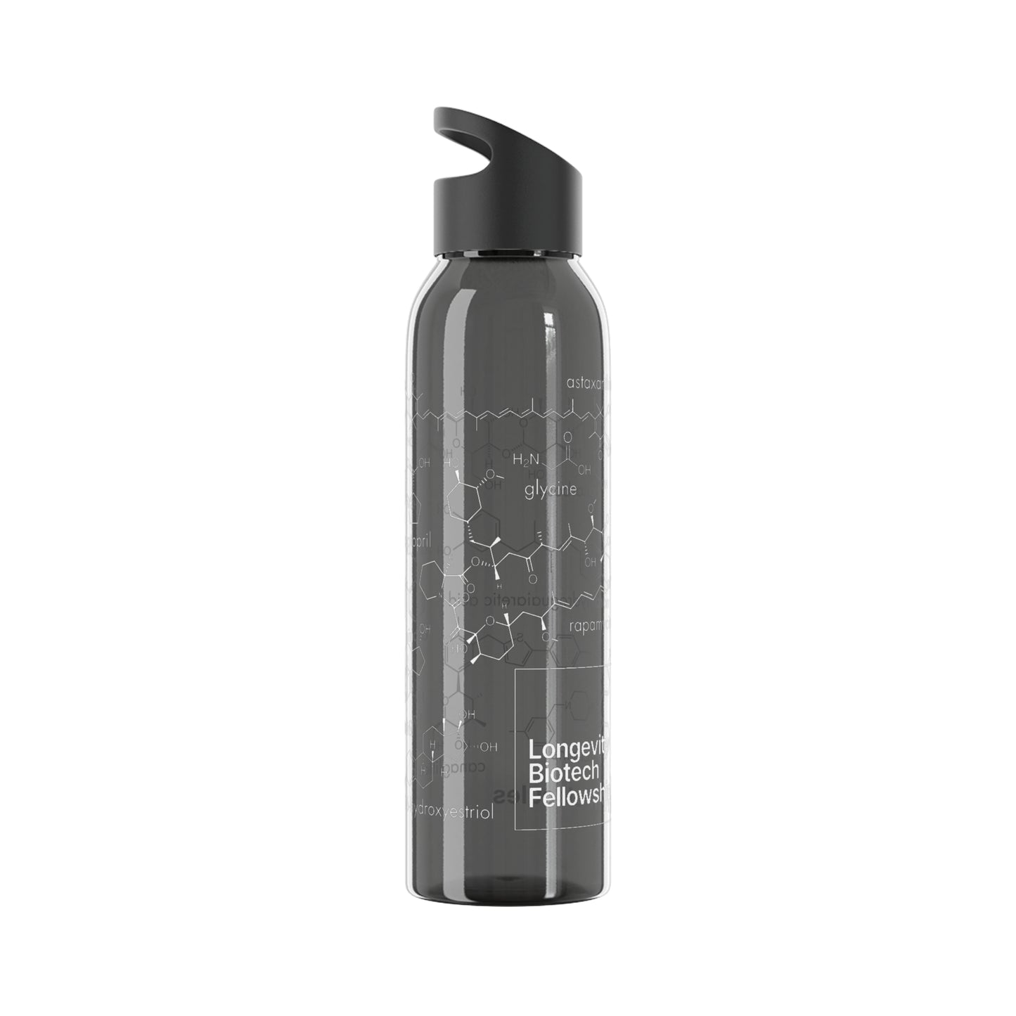 ITP Clear Water Bottle, Black or White, 21.9 oz